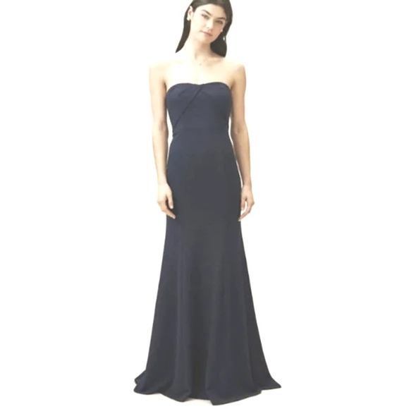 Watters & Watters Dresses & Skirts - Watters Strapless Evening Gown Midnight Blue Size 10 NWT Style 06806R